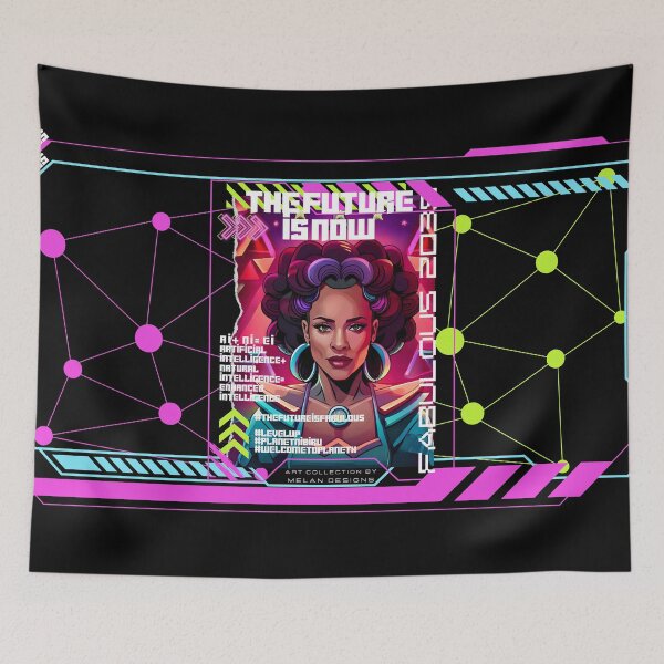 Item preview, Fabulous Futuristic Cyberpunk Woman The Future Is Now  designed and sold by Melan Designs.