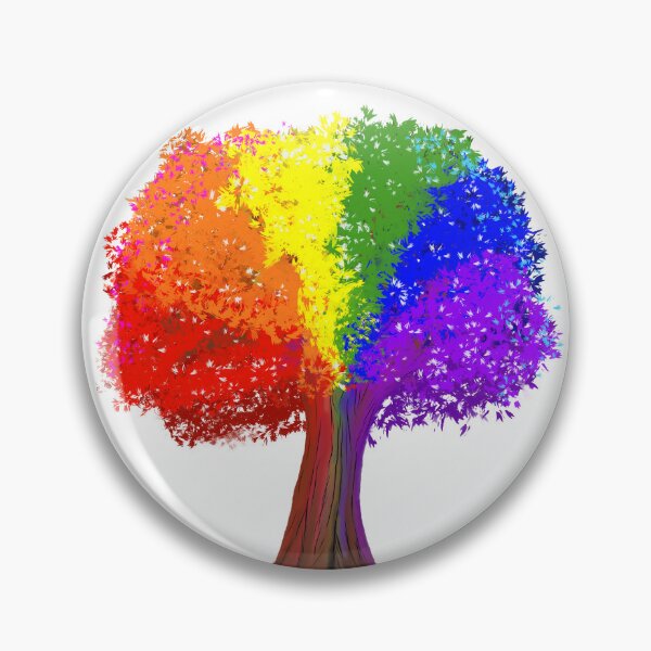 Item preview, Gay Pride Rainbow Tree designed and sold by CanopyRobin.