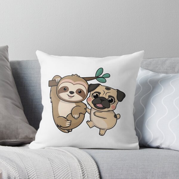 Item preview, Cute Sloth and pug Friendship for Pug Lover designed and sold by Laugh-Lines.