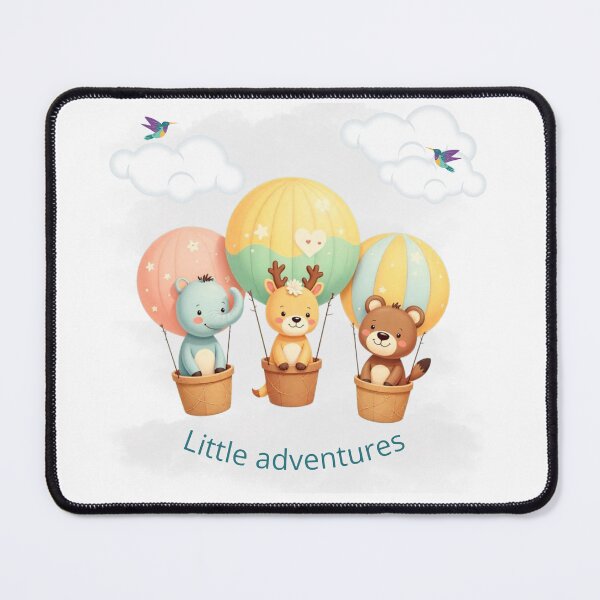Item preview, Cute animals in hot air balloons designed and sold by SolMagique.
