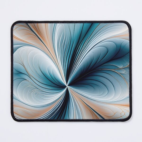 Item preview, Floral Cascade - Soft Teal and Gold Abstract Flow designed and sold by FutureImaging.