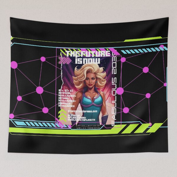 Item preview, Fabulous Woman Futuristic Cyberpunk The Future Is Now  designed and sold by Melan Designs.