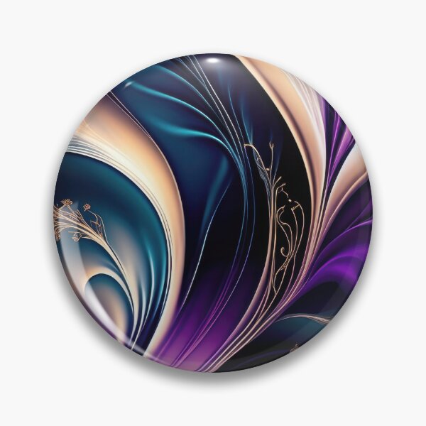 Artikelvorschau, Floral Symphony - Abstrakte Kunst in Dunkelviolett und Gold entworfen und verkauft von FutureImaging.