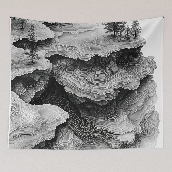 Item preview, Ethereal Horizons: Nature's Sculpted Layers designed and sold by oanaunciuleanu.