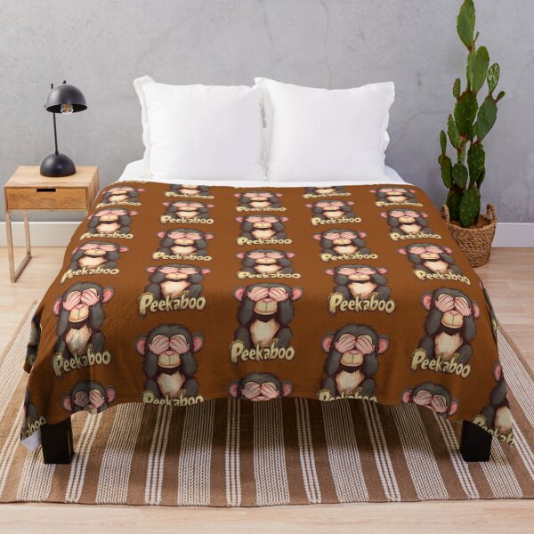 Item preview, Peekaboo Monkey - Adorable Hiding Chimp Design designed and sold by TheSillySartor.