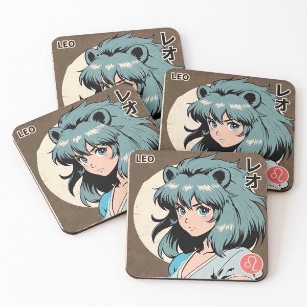 Item preview, Leo Zodiac Sign Pretty Anime Girl Vintage Postage Stamp Aesthetic designed and sold by onlyanimevibes.