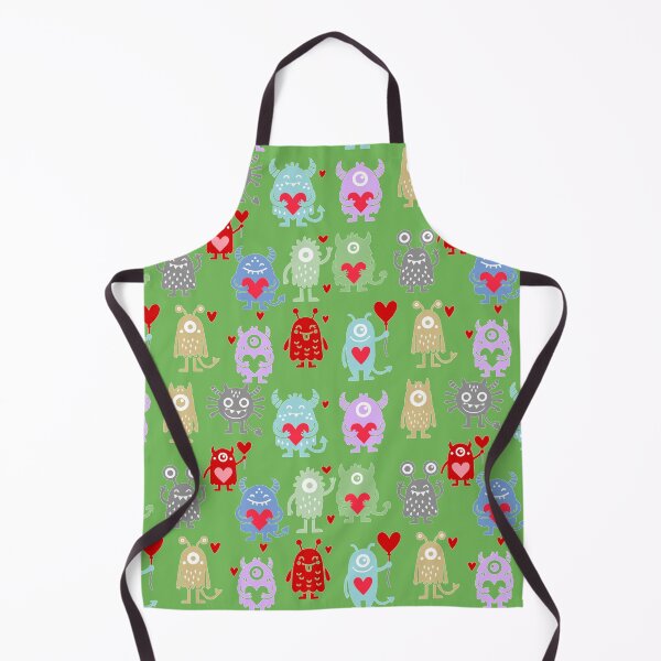 Item preview, Adorkable and Lovably Cute: The Cute Monster Pattern on Soft Green Background designed and sold by IraNiva.