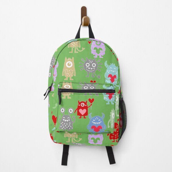 Item preview, Adorkable and Lovably Cute: The Cute Monster Pattern on Soft Green Background designed and sold by IraNiva.