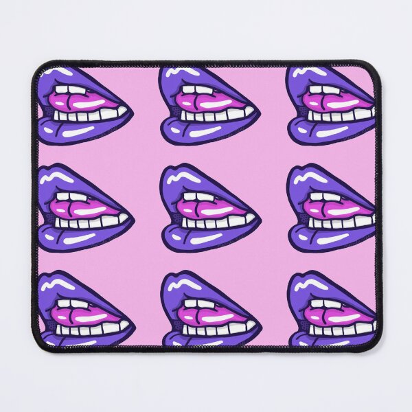 Item preview, Purple lips mouthing "th" designed and sold by Melinda Ozel.