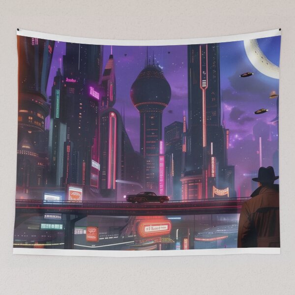 Item preview, Timeless Metropolis: A Retro-Futuristic Skyline designed and sold by eXtraHumans.