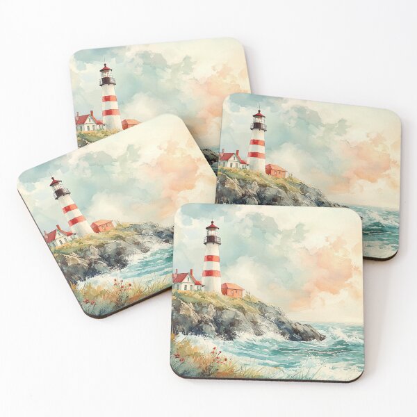 Item preview, Lighthouse Over Coastal Cliffs designed and sold by daila70.