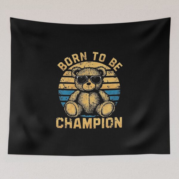 Item preview, Champion Bear Retro Sunset Design-For Bear Lovers designed and sold by love3617.