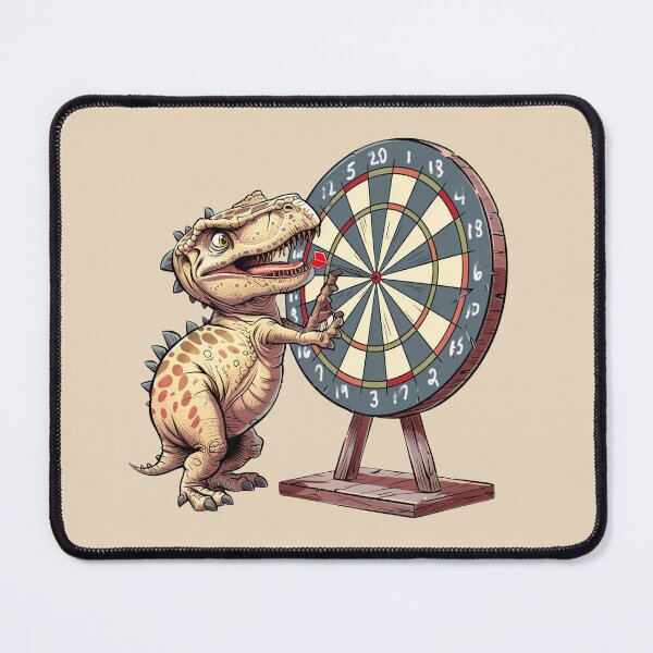 Item preview, T Rex Dinosaur Playing Darts designed and sold by Myra365Art.