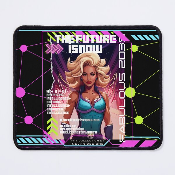 Item preview, Fabulous Woman Futuristic Cyberpunk The Future Is Now designed and sold by Melan Designs.