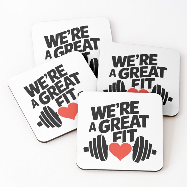 Item preview, Red Heart Fitness Valentine’s Day Gift, Gym Lovers Design, We’re a Great Fit designed and sold by Design Den.