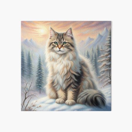 Item preview, Winter wonderland cat portrait designed and sold by YukiKenji.