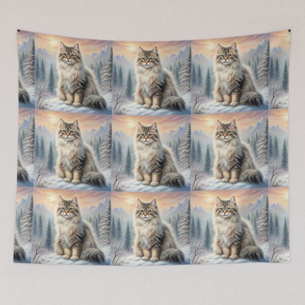 Item preview, Winter wonderland cat portrait designed and sold by YukiKenji.