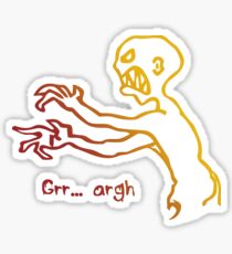 Grr Argh Monster Ombre Colours - Buffy the Vampire Slayer, Mutant Enemy, 90s, BTVS, Zombie, Joss Whedon, Buffyverse, Monster, Vampire, Grrr Arrgh Sticker