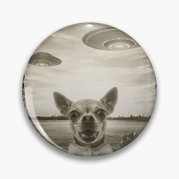 Item preview, Chihuahua Dog Selfie Old Phone Photo Funny UFO Sighting designed and sold by d247.