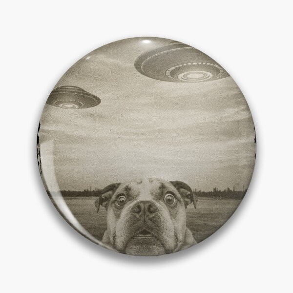 Item preview, Bulldog Dog Selfie Old Phone Photo Funny UFO Sighting designed and sold by d247.