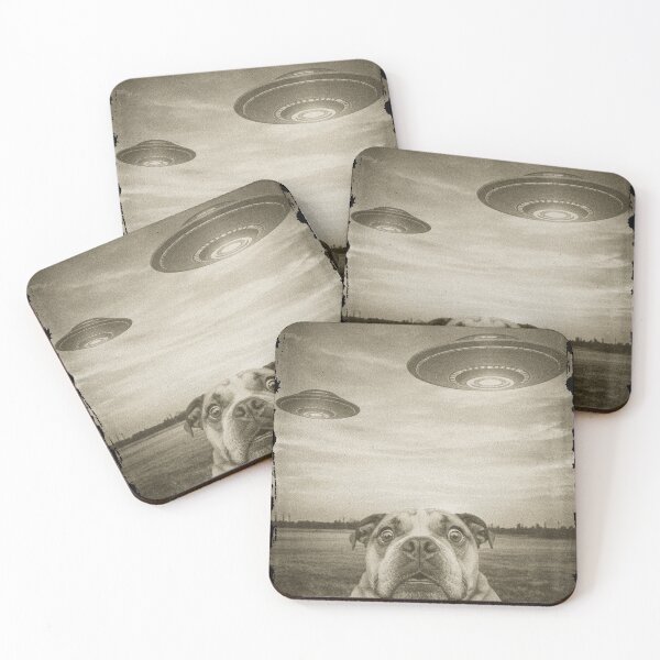 Item preview, Bulldog Dog Selfie Old Phone Photo Funny UFO Sighting designed and sold by d247.
