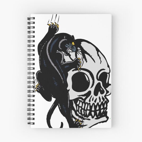 Item preview, black panther skull old school tattoo 610 P designed and sold by Achille3777.