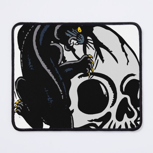 Item preview, black panther skull old school tattoo 610 P designed and sold by Achille3777.