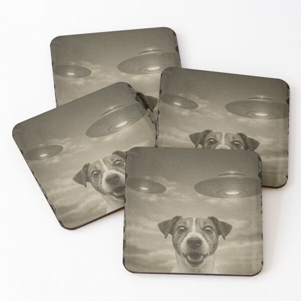 Item preview, Jack Russell Dog Selfie Old Phone Photo Funny UFO Sighting designed and sold by d247.