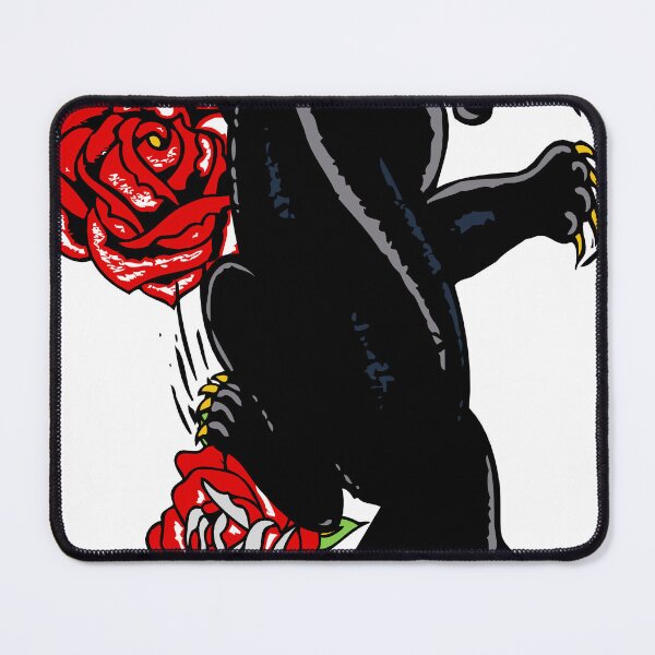 Item preview, black panther tattoo old school pink flower 610 P designed and sold by Achille3777.