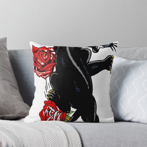Item preview, black panther tattoo old school pink flower 610 P designed and sold by Achille3777.