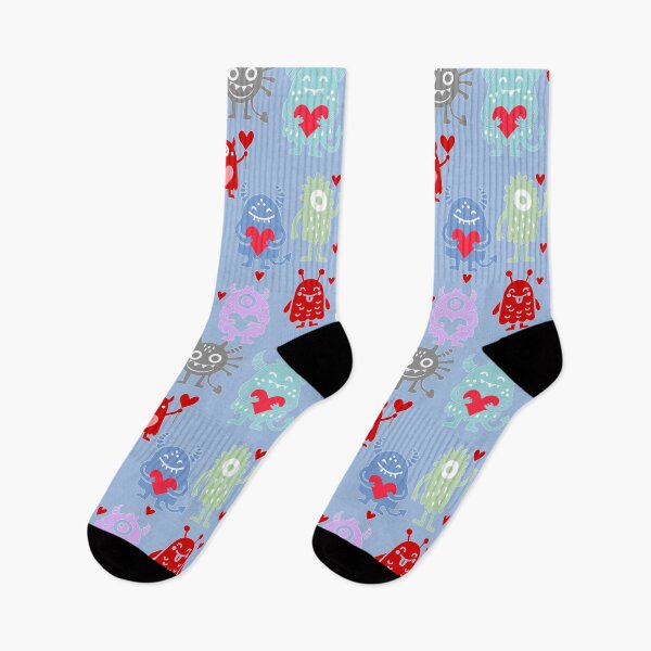Item preview, Monstrously Cute! Cute Monster Pattern on Light Blue Background designed and sold by IraNiva.