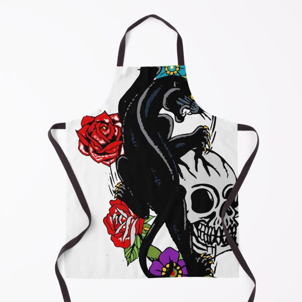 Item preview, panther skull hipster skull rose tattoo original designed and sold by Achille3777.