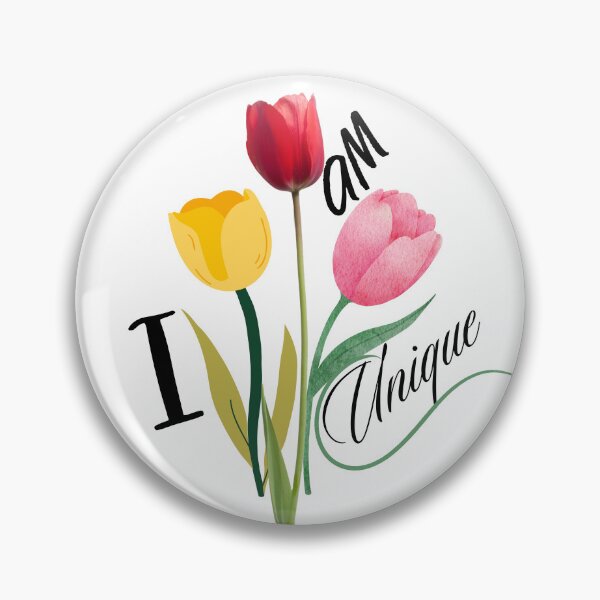 Item preview, I Am Unique Minimalistic Inspirational Floral Quote Art designed and sold by cosmiccircles01.