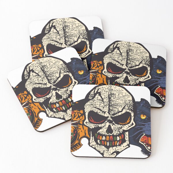 Item preview, panther tiger skull fantasy old school designed and sold by Achille3777.