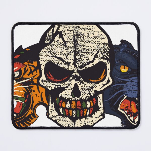 Item preview, panther tiger skull fantasy old school designed and sold by Achille3777.