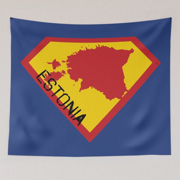 Item preview, ESTONIA SHIELD - Freedom Is The Superpower -  SUPERHERO spellout design designed and sold by pelagio.