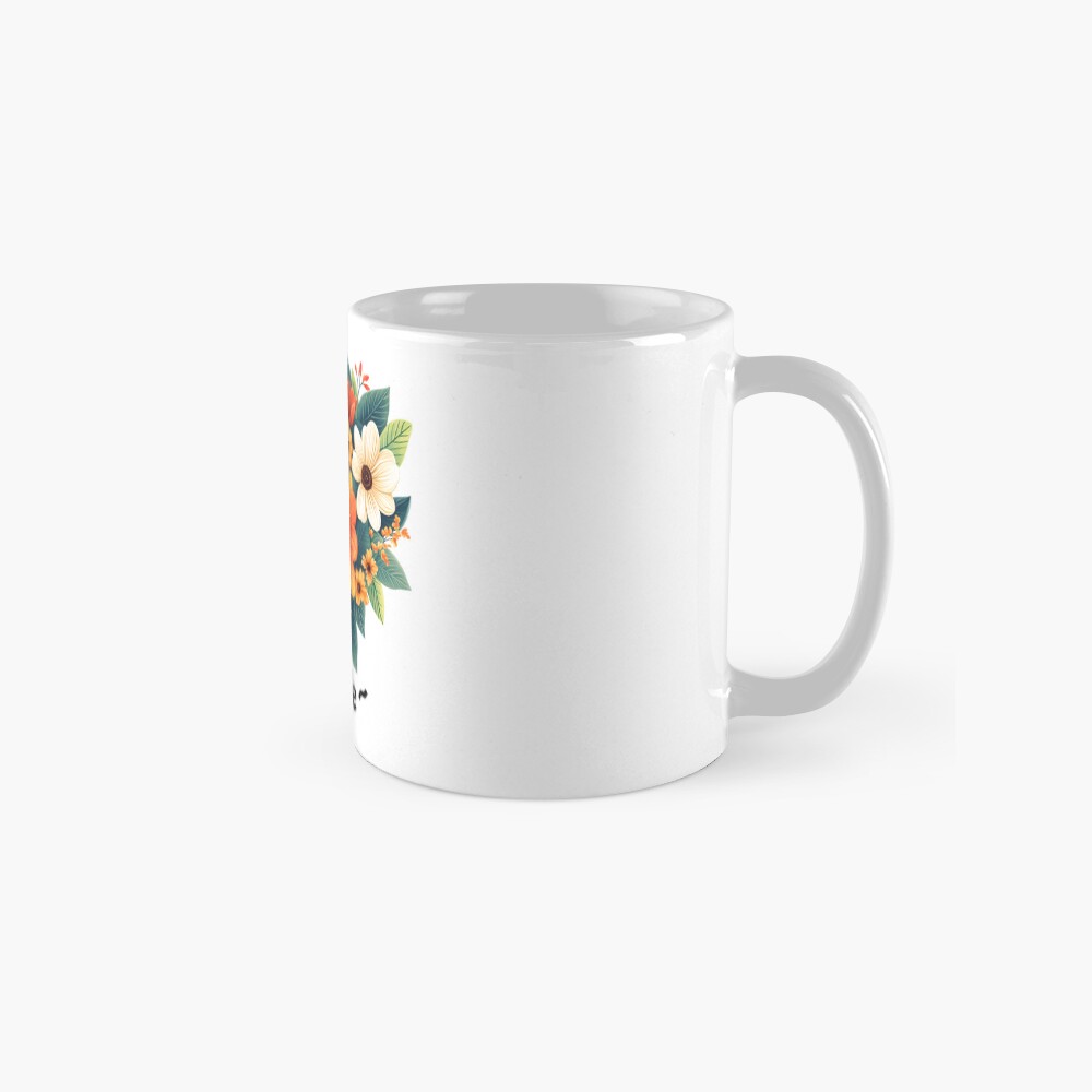 Classic Mug - Lovely Hearth Shaped Flower Arrangement, Colorful Flowers