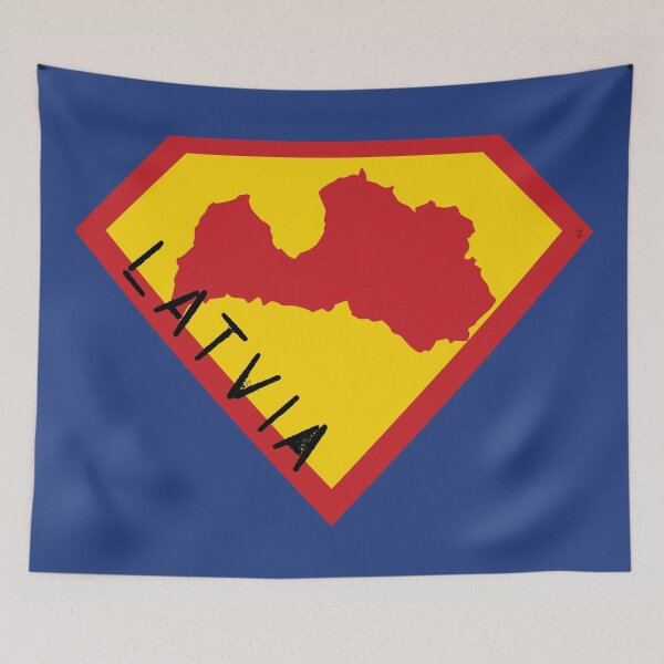 Item preview, SUPER LATVIA SHIELD - Freedom Is The Superpower -  SUPERHERO spellout design designed and sold by pelagio.