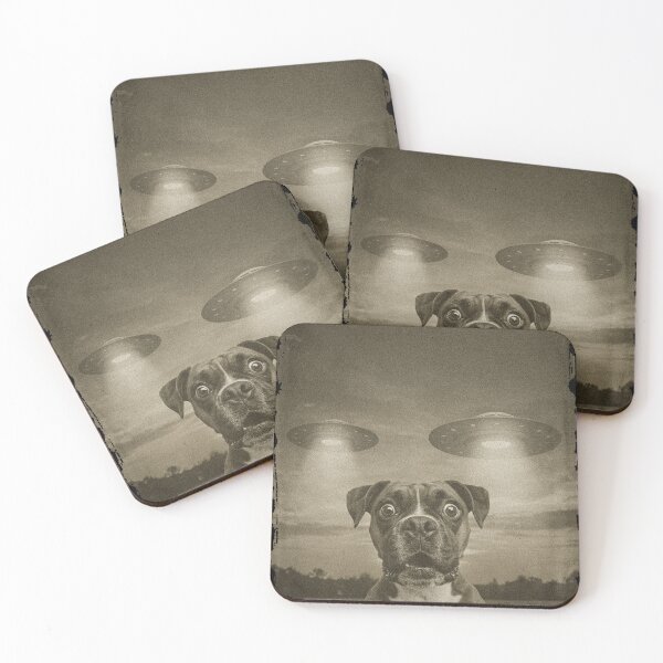Item preview, Boxer Dog Selfie Phone Old Photo Funny UFO Sighting designed and sold by d247.