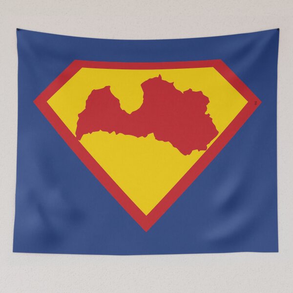 Item preview, SUPER LATVIA SHIELD - Freedom Is The Superpower -  SUPERHERO design designed and sold by pelagio.