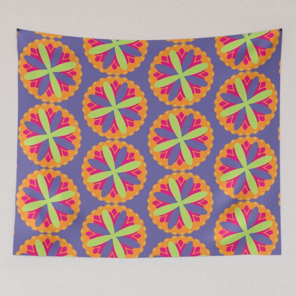Item preview, colorful floral circle shapes designed and sold by Dinasworld.