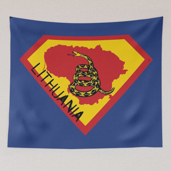 Item preview, LITHUANIA SHIELD - Freedom Is The Superpower -  Gadsden Snake Flag - Dont Tread On Me SUPERHERO spellout design designed and sold by pelagio.