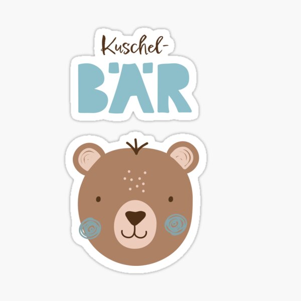 Little Bear Cuddly Bear blue light blue Sticker