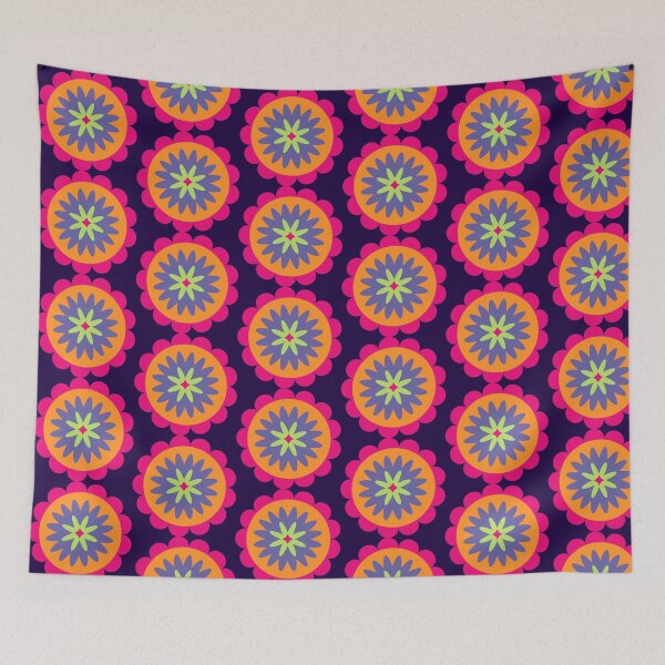 Item preview, colorful floral circle shapes designed and sold by Dinasworld.