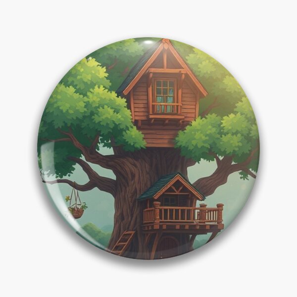 Item preview, Treehouse Building Cartoon Vector Icon designed and sold by hjian8219.