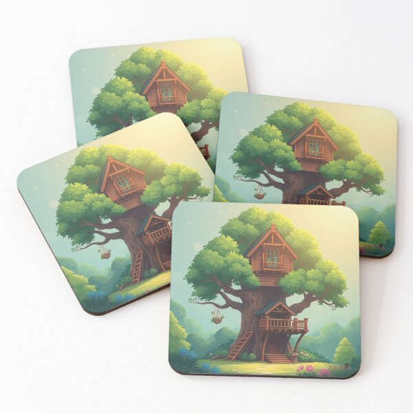 Item preview, Treehouse Building Cartoon Vector Icon designed and sold by hjian8219.