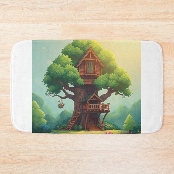 Item preview, Treehouse Building Cartoon Vector Icon designed and sold by hjian8219.