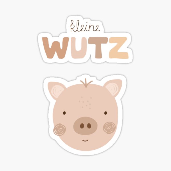 Little Wutz beige pig Sticker