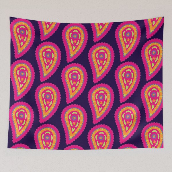 Item preview, Pink orange Paisley designed and sold by Dinasworld.