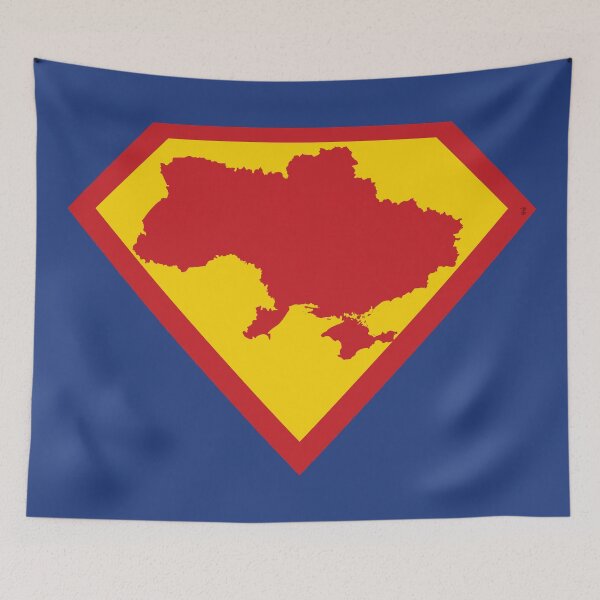 Item preview, SUPER UKRAINE SHIELD - Freedom Is The Superpower -   SUPERHERO  design designed and sold by pelagio.